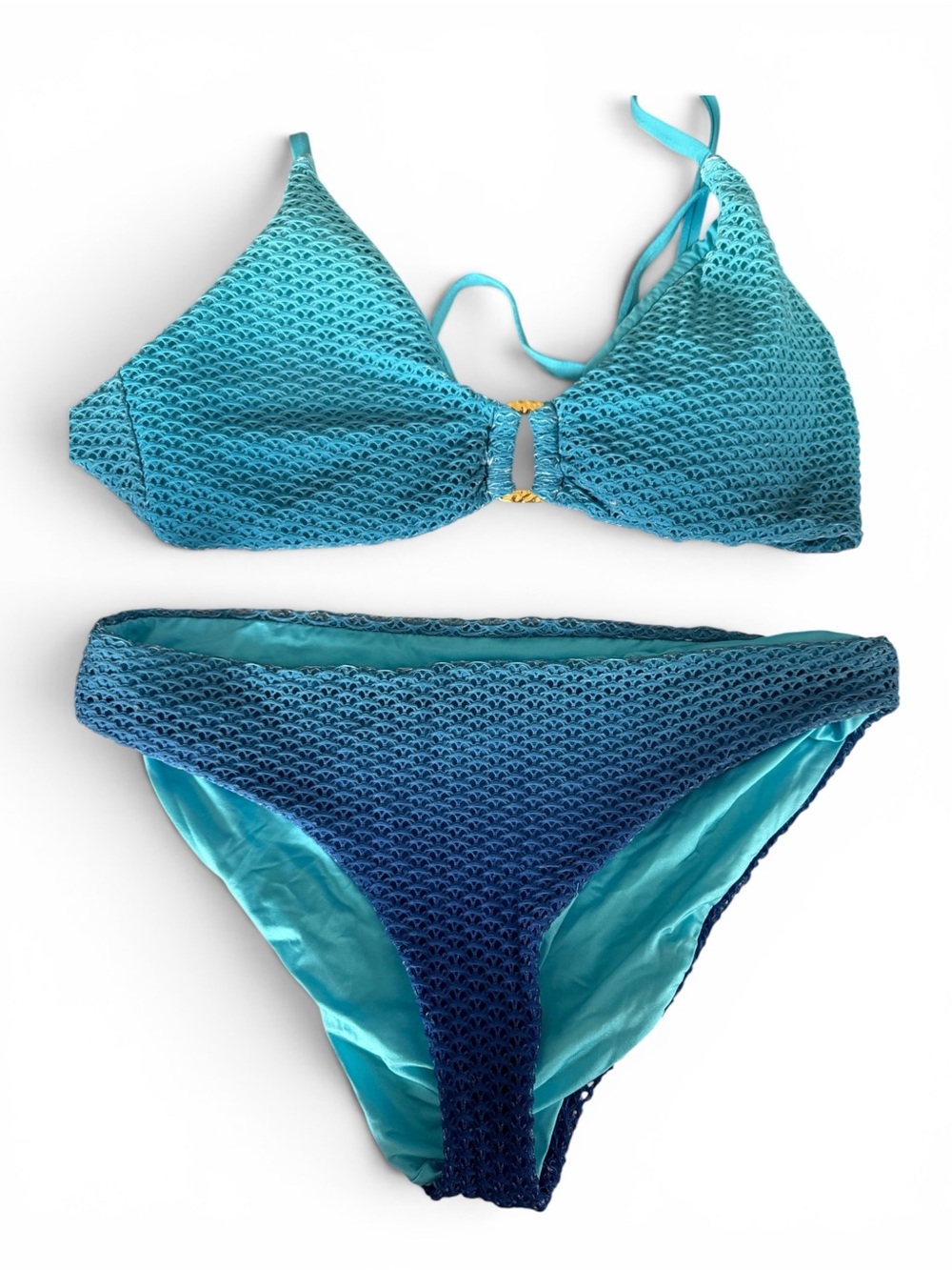 Trina Turk - Blue Crochet Bikini Set